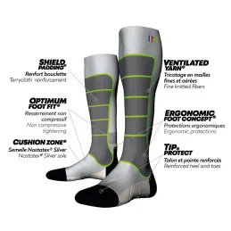 MONNET MI-BAS FUSION VERT CHAUSSETTES 2021