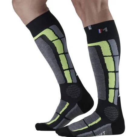 MONNET MI-BAS BACK SIDE GRIS VERT CHAUSSETTES 2022
