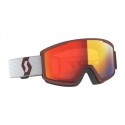 SCOTT FACTOR PRO LS Masque de ski - Team red/white / Light sensitive red chrome