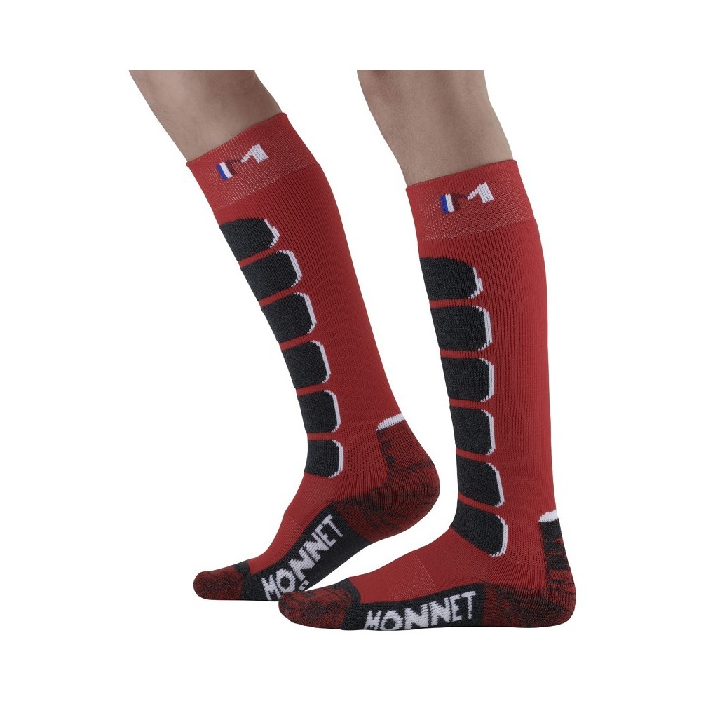 MONNET MI-BAS SNOWPARK ROUGE CHAUSSETTES 2022