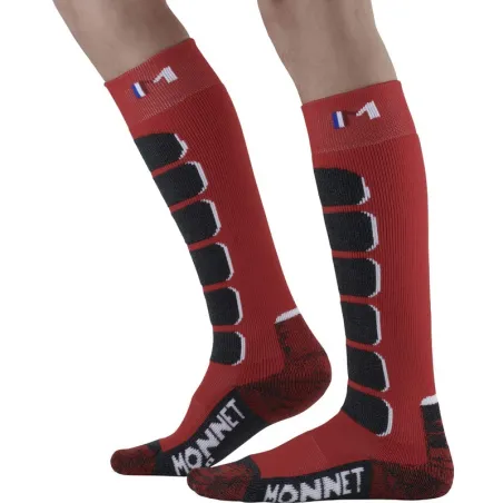 MONNET MI-BAS SNOWPARK ROUGE CHAUSSETTES 2022