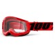 100% MASQUE STRATA 2 RED CLEAR LENS YOUTH 2022