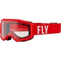 FLY RACING Masque Focus - Rouge/Blanc