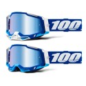 100% Masque VTT Racecraft 2 - Blue/Mirror Blue Lens