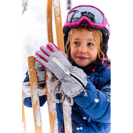 CAIRN Gants bébé LEO 2 B C-TEX - GREY CHINE FUSCHIA