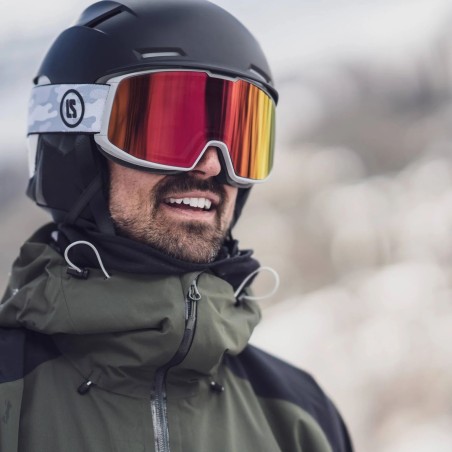 LOUBSOL LS5 GRIS CAMO APX PH FLAMME 13 MASQUE SKI 2023