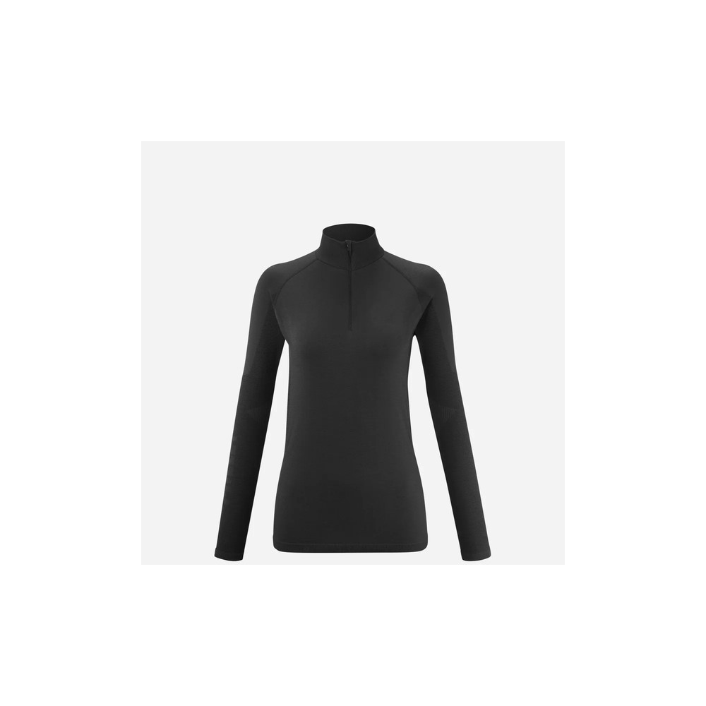 MILLET W DRYNAMIC SOFT 1/2 LS ZIP BLACK/NOIR SOUS VET FEMME 2024