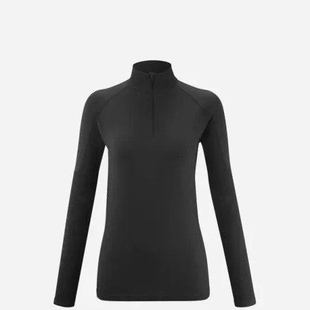 MILLET W DRYNAMIC SOFT 1/2 LS ZIP BLACK/NOIR SOUS VET FEMME 2024