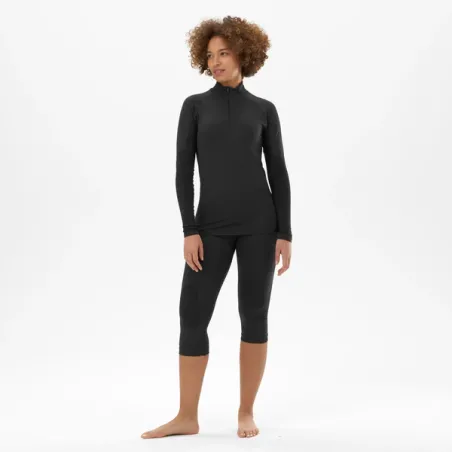 MILLET W DRYNAMIC SOFT 1/2 LS ZIP BLACK/NOIR SOUS VET FEMME 2024