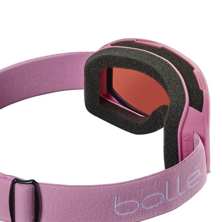 BOLLE Masque de ski INUK - couleur PINK MATTE / ecran ROSY BRONZE CAT 3