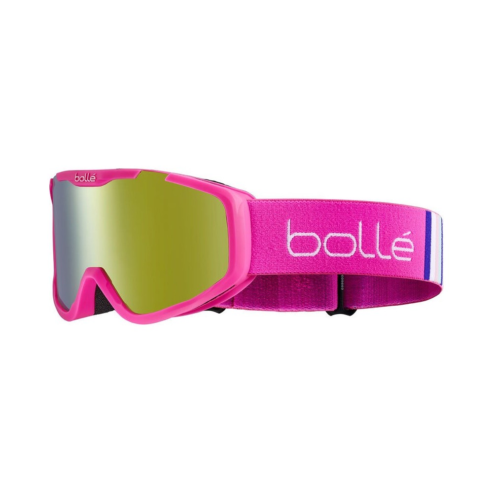 BOLLE Masque de ski ROCKET PLUS - couleur PINK MATTE / ecran SUNSHINE CAT 3