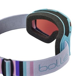 BOLLE Masque de ski ROCKET - couleur BLUE WHITE MAT / ecran ROSY BRONZE CAT 3