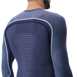 UYN  sous vetement technique Homme AMBITYON manches longues - couleur DEEP BLUE/AVIO/WHITE 