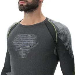 UYN sous vetements technique Homme EVOLUTYON manches longues - couleur Anthracite/Blue/Yellow shiny