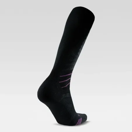 UYN chaussettes ski Femme -SKI EVO RACE ONE - couleur BLACK/PURPLE