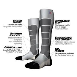 MONNET MI-BAS FUSION BLANC CHAUSSETTES 2024