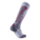 UYN chaussettes de skis Femme - ALL MOUNTAIN -  couleur LIGHT GREY / CORAL