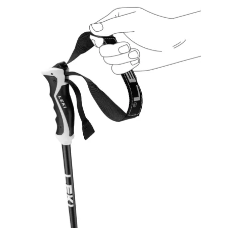 LEKI NEOLITE BATONS DE SKIS GRIS/NOIR/ROUGE 2024