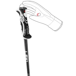 LEKI BOLD LITE S BATONS DE SKIS GRIS/NOIR/ROUGE 2024