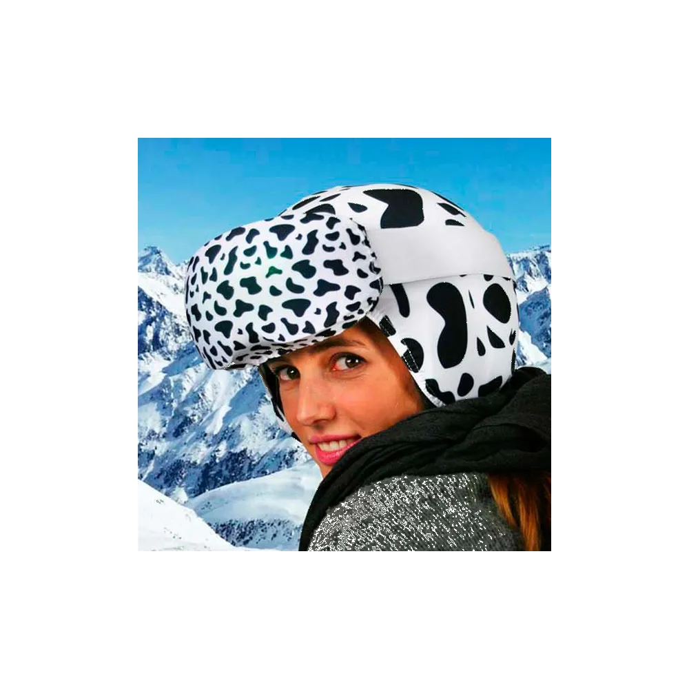 COOLCASC Housse De Casque Vache – Multisport, Taille Unique, Lycra élastique, Pour Ski, Vélo, Skate, Moto, Sécurité Et Style