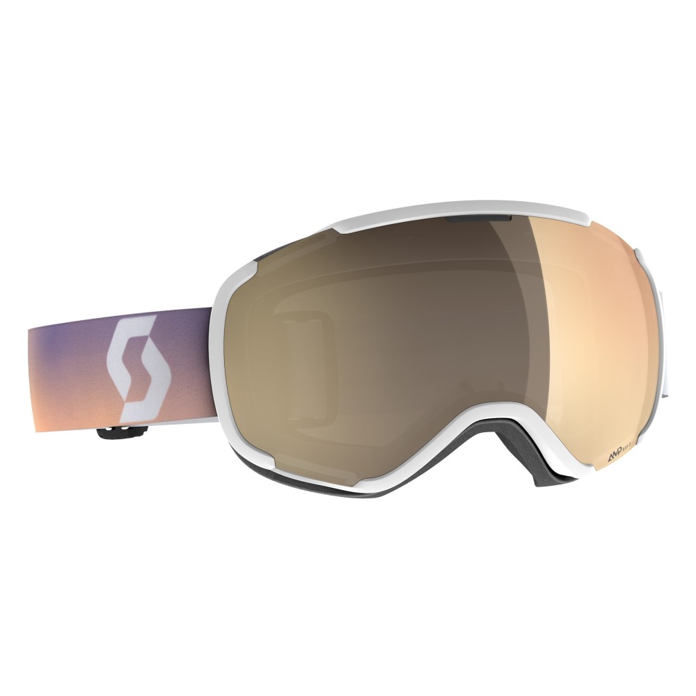 SCOTT Masque de ski FAZE II LS S1-3 - WHITE/SOFT PINK/AMP LS