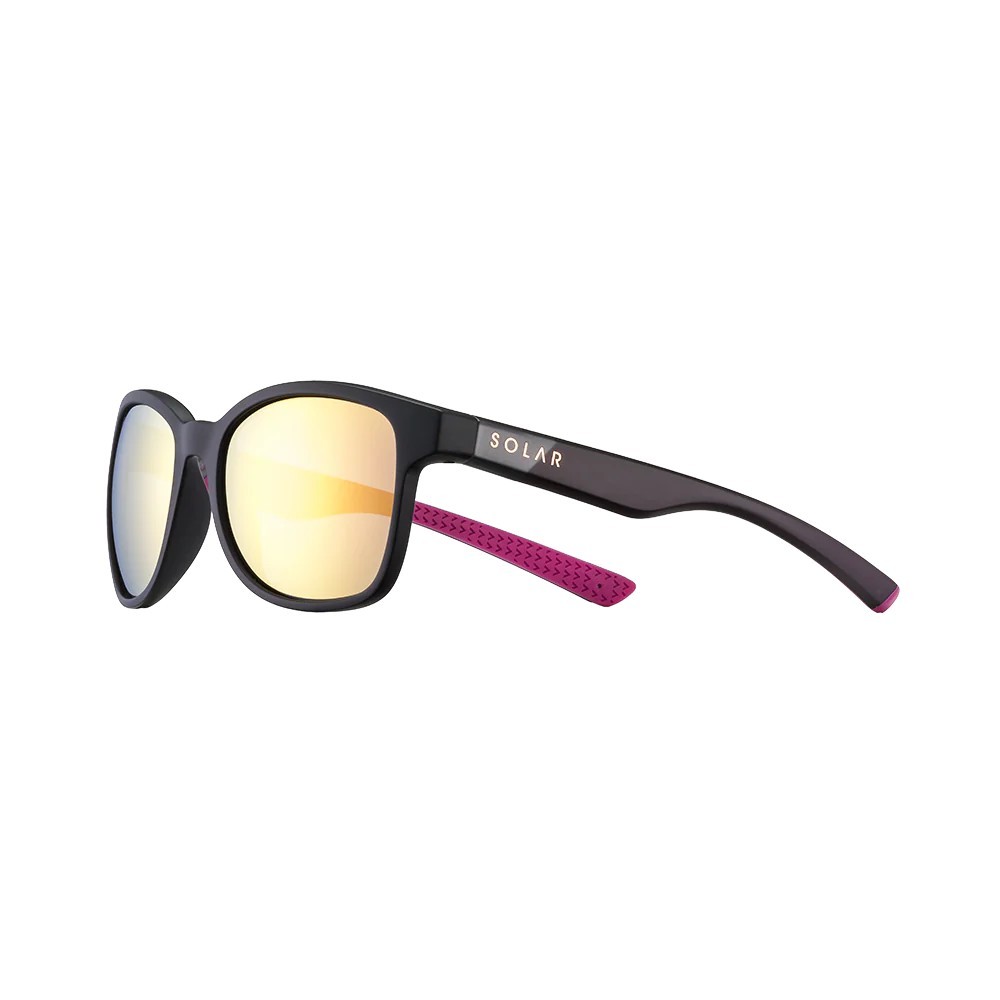 SOLAR Lunettes de Soleil SOLEDAD - NOIR MAT PLZ ROSE