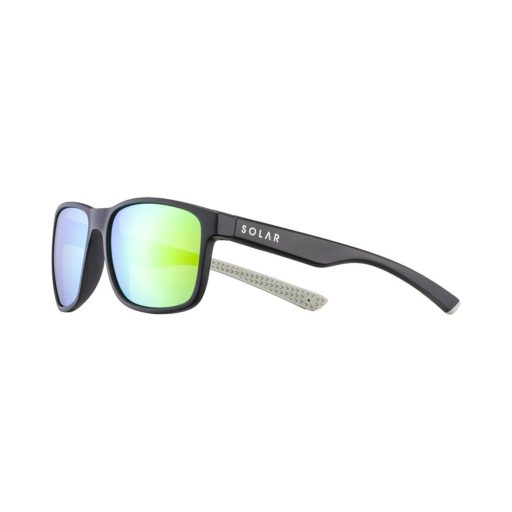 SOLAR Lunettes de Soleil MACADAM - NOIR MAT VERT