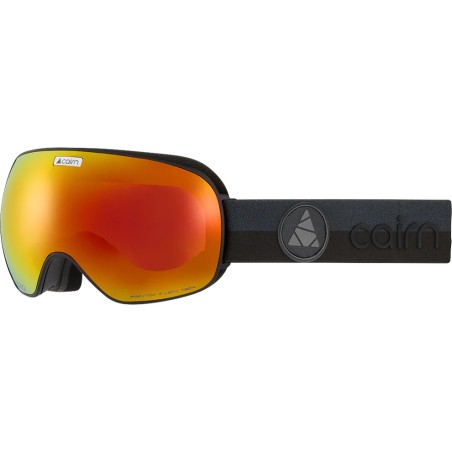 CAIRN Masque de ski FOCUS OTG - MAT BLACK ORANGE MIRROR