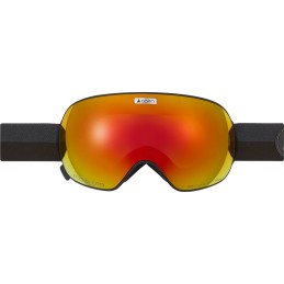 CAIRN Masque de ski FOCUS OTG - MAT BLACK ORANGE MIRROR