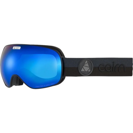 CAIRN Masque de ski FOCUS OTG - MAT BLACK BLUE MIRROR