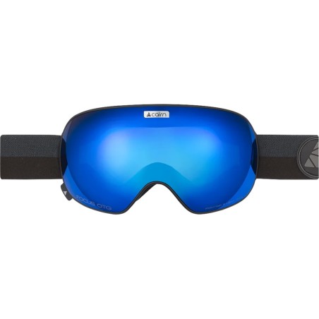CAIRN Masque de ski FOCUS OTG - MAT BLACK BLUE MIRROR