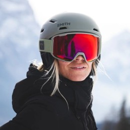 SMITH Masque de ski PREVIEW Fatigue Green + ChromaPop™ Everyday Red Mirror Lens