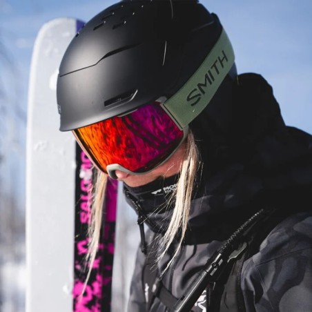 SMITH Masque de ski PREVIEW Fatigue Green + ChromaPop™ Everyday Red Mirror Lens