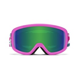 SMITH Masque de ski junior SNOWDAY - Vivid Pink Hearts + Green Sol-X Mirror Lens