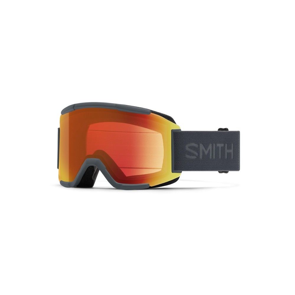 SMITH Masque de ski SQUAD - Slate + ChromaPop Everyday Red Mirror Lens