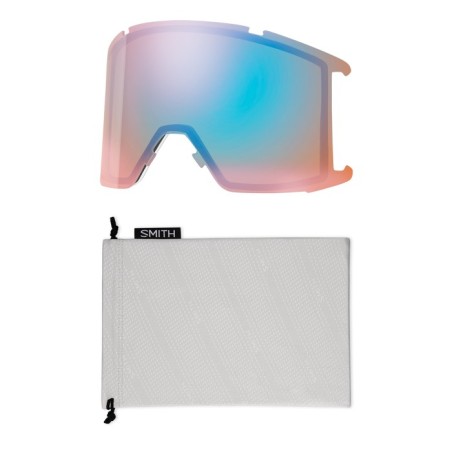 SMITH Masque de ski SQUAD XL - Chalk + ChromaPop™ Sun Black Gold Mirror Lens