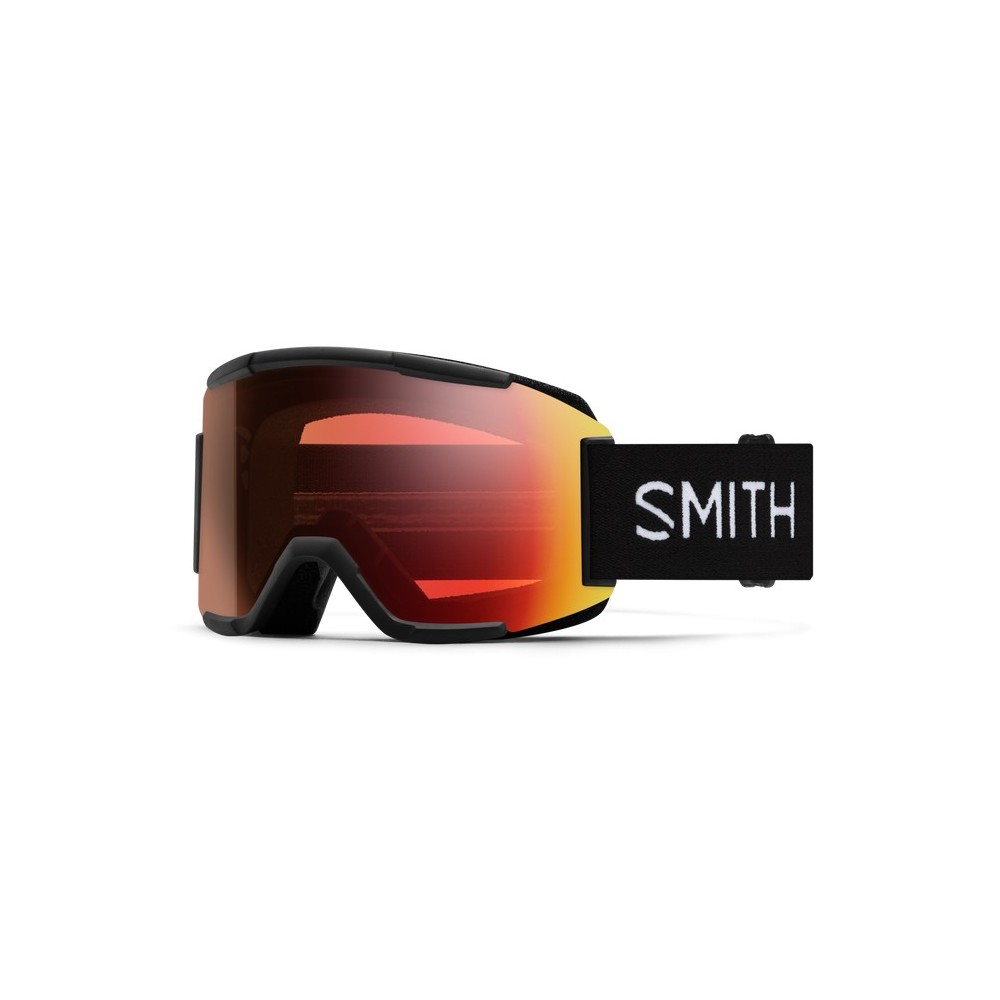 SMITH Masque de ski SQUAD - Black + ChromaPop™ Pro Photochromic Red Mirror Lens