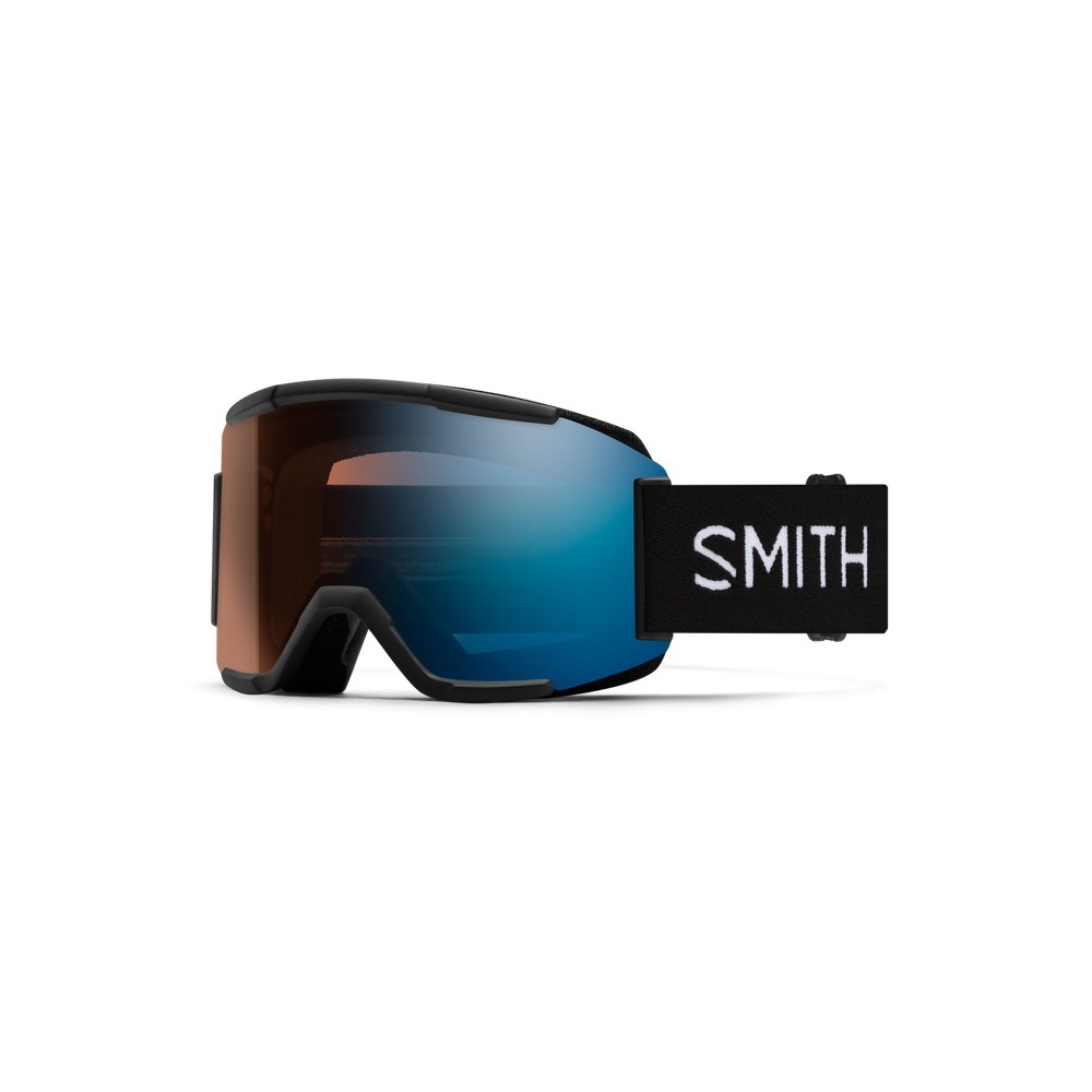 SMITH Masque de ski SQUAD - Black + ChromaPop™ Pro Photochromic Blue Mirror Lens