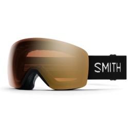 SMITH Masque de ski SKYLINE - Black + ChromaPop™ Pro Photochromic Gold Mirror Lens