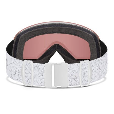 SMITH Masque de ski SKYLINE - White Chunky Knit + ChromaPop Everyday Rose Gold Mirror Lens
