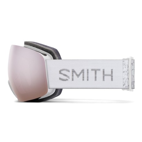 SMITH Masque de ski SKYLINE - White Chunky Knit + ChromaPop Everyday Rose Gold Mirror Lens