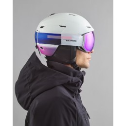 SALOMON Casque de ski PIONEER LT PRO - WHITE GRADIENT