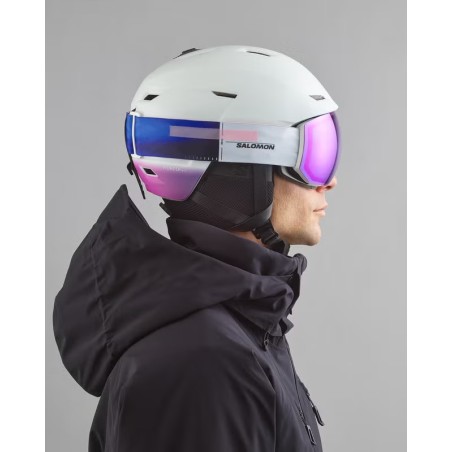SALOMON Casque de ski PIONEER LT PRO - WHITE GRADIENT