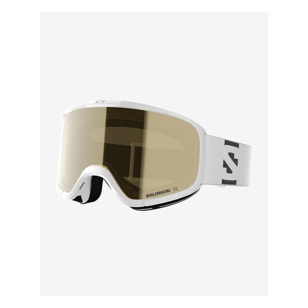 SALOMON Masque de ski junior LUMI ACCESS - WHITE/GOLD