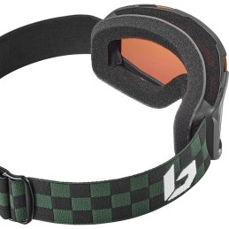 BOLLE Masque de ski junior ROCKET - GREEN CHECKERBOARD MATTE ROSY BRONZE