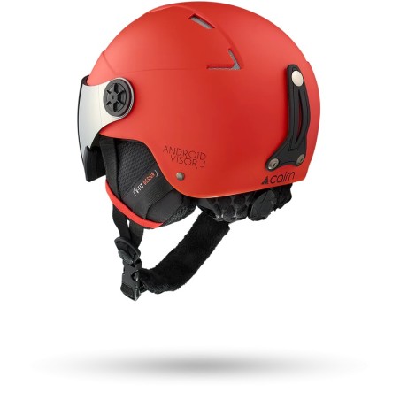 CAIRN Casque de ski junior ANDROID VISOR J - MAT BRIGHT RED