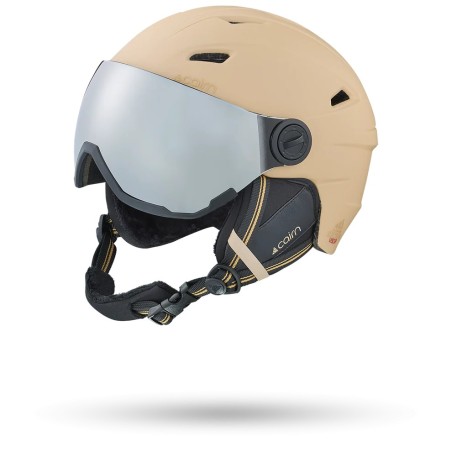 CAIRN Casque de ski ELECTRON VISOR - MAT BISCUIT