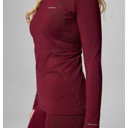 COLUMBIA Haut à manches longues Midweight Stretch Femme - RICH WINE