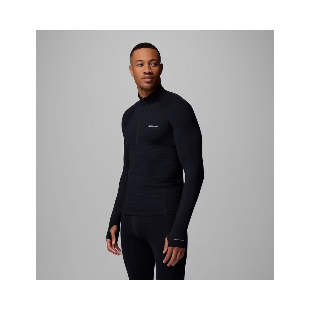 COLUMBIA Sous-vêtement technique à demi-zip et manches longues Midweight Stretch Homme - BLACK