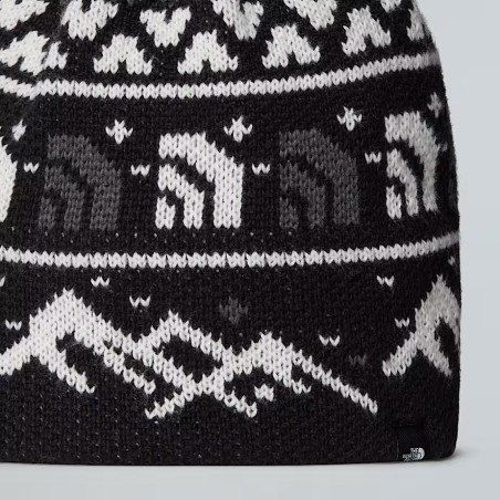 The North Face Bonnet Cabin Ski Tuke - TNF Black Jacquard-Pom